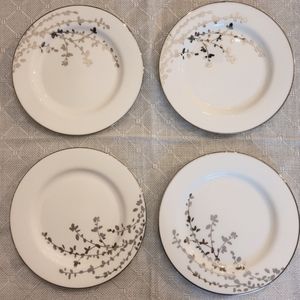 Lenox Kate Spade Gardner Street Platinum butter plates, second quality, set of 4